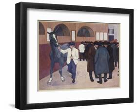 Horse Dealers at the Barbican, 1918-Robert Polhill Bevan-Framed Premium Giclee Print