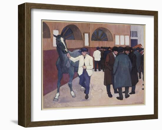 Horse Dealers at the Barbican, 1918-Robert Polhill Bevan-Framed Giclee Print