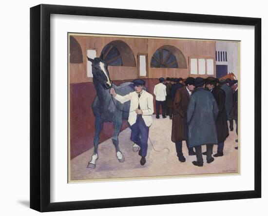 Horse Dealers at the Barbican, 1918-Robert Polhill Bevan-Framed Giclee Print