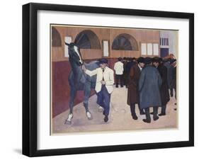 Horse Dealers at the Barbican, 1918-Robert Polhill Bevan-Framed Giclee Print