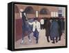 Horse Dealers at the Barbican, 1918-Robert Polhill Bevan-Framed Stretched Canvas