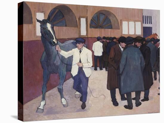 Horse Dealers at the Barbican, circa 1918-Robert Bevan-Stretched Canvas