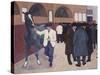 Horse Dealers at the Barbican, circa 1918-Robert Bevan-Stretched Canvas