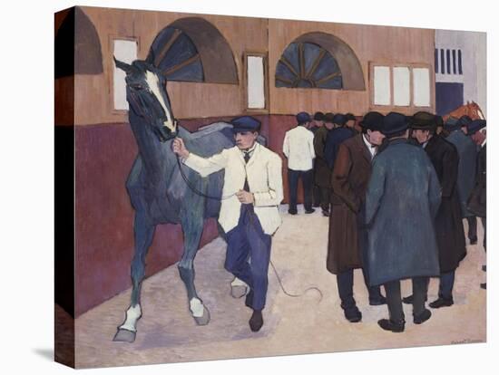Horse Dealers at the Barbican, circa 1918-Robert Bevan-Stretched Canvas