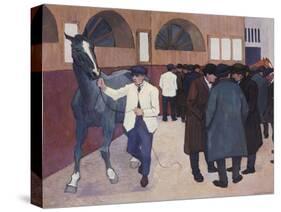 Horse Dealers at the Barbican, circa 1918-Robert Bevan-Stretched Canvas