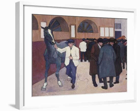 Horse Dealers at the Barbican, circa 1918-Robert Bevan-Framed Giclee Print