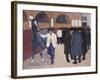 Horse Dealers at the Barbican, circa 1918-Robert Bevan-Framed Giclee Print