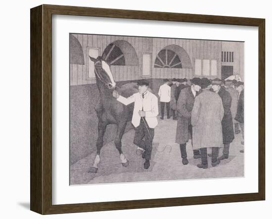 Horse Dealers at the Barbican, London, C1918-Robert Polhill Bevan-Framed Giclee Print