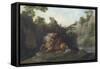 Horse Devoured by a Lion-George Stubbs-Framed Stretched Canvas