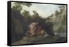 Horse Devoured by a Lion-George Stubbs-Framed Stretched Canvas