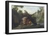 Horse Devoured by a Lion-George Stubbs-Framed Giclee Print