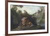 Horse Devoured by a Lion-George Stubbs-Framed Giclee Print