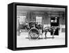 Horse-Drawn Cab in London-null-Framed Stretched Canvas