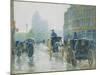 Horse Drawn Cabs, New York, 1891-Childe Hassam-Mounted Giclee Print