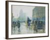 Horse Drawn Cabs, New York, 1891-Childe Hassam-Framed Giclee Print