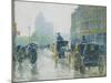 Horse Drawn Cabs, New York, 1891-Childe Hassam-Mounted Giclee Print