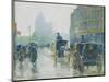 Horse Drawn Cabs, New York, 1891-Childe Hassam-Mounted Giclee Print