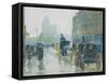 Horse Drawn Cabs, New York, 1891-Childe Hassam-Framed Stretched Canvas