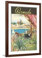 Horse-Drawn Carriage, Bermuda, Graphic-null-Framed Art Print