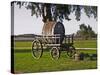 Horse Drawn Carriage Cart and Wooden Barrel, Bodega Juanico Familia Deicas Winery, Juanico-Per Karlsson-Stretched Canvas