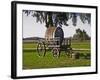 Horse Drawn Carriage Cart and Wooden Barrel, Bodega Juanico Familia Deicas Winery, Juanico-Per Karlsson-Framed Photographic Print