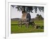 Horse Drawn Carriage Cart and Wooden Barrel, Bodega Juanico Familia Deicas Winery, Juanico-Per Karlsson-Framed Photographic Print