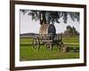 Horse Drawn Carriage Cart and Wooden Barrel, Bodega Juanico Familia Deicas Winery, Juanico-Per Karlsson-Framed Photographic Print