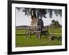 Horse Drawn Carriage Cart and Wooden Barrel, Bodega Juanico Familia Deicas Winery, Juanico-Per Karlsson-Framed Photographic Print