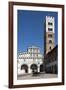 Horse Drawn Carriage Crossing the Piazza San Martino, Lucca, Tuscany, Italy, Europe-James Emmerson-Framed Photographic Print