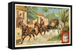 Horse-Drawn Carriage, Cuba-null-Framed Stretched Canvas