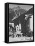 Horse-Drawn Carriage in Chamonix-null-Framed Stretched Canvas