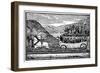 Horse-Drawn Carriage on the Baltimore and Ohio Railroad C1830-null-Framed Giclee Print