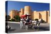 Horse drawn carriage ride in front of the Ribat in Monastir, Tunisia-null-Stretched Canvas