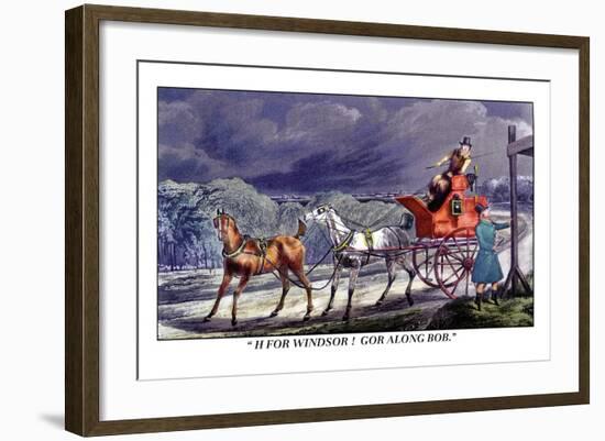 Horse-Drawn Carriage-Henry Thomas Alken-Framed Art Print