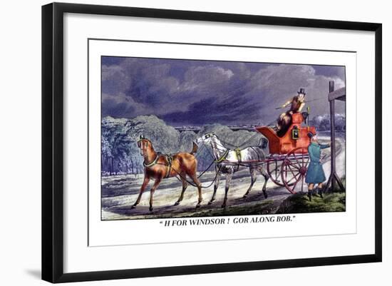 Horse-Drawn Carriage-Henry Thomas Alken-Framed Art Print