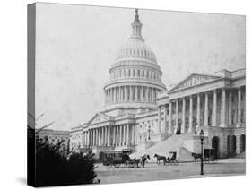 Horse-Drawn Carriages at U. S. Capitol-null-Stretched Canvas