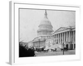 Horse-Drawn Carriages at U. S. Capitol-null-Framed Photographic Print