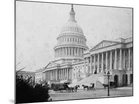 Horse-Drawn Carriages at U. S. Capitol-null-Mounted Photographic Print