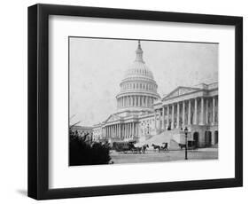 Horse-Drawn Carriages at U. S. Capitol-null-Framed Photographic Print