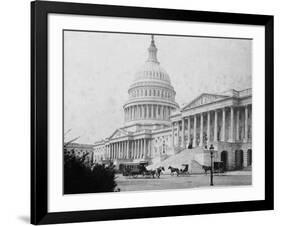 Horse-Drawn Carriages at U. S. Capitol-null-Framed Photographic Print