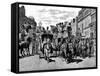 Horse-Drawn Carriages in Piccadilly, London, 1883-null-Framed Stretched Canvas