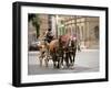 Horse Drawn Carriages, Weimar, Thuringen, Germany-Walter Bibikow-Framed Photographic Print