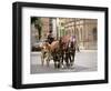 Horse Drawn Carriages, Weimar, Thuringen, Germany-Walter Bibikow-Framed Photographic Print