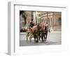 Horse Drawn Carriages, Weimar, Thuringen, Germany-Walter Bibikow-Framed Photographic Print