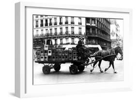 Horse-Drawn Cart Carrying Crates of Drink, German-Occupied Paris, July 1940-null-Framed Giclee Print