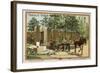 Horse-Drawn Cart for Transporting Stone-null-Framed Premium Giclee Print