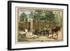 Horse-Drawn Cart for Transporting Stone-null-Framed Premium Giclee Print