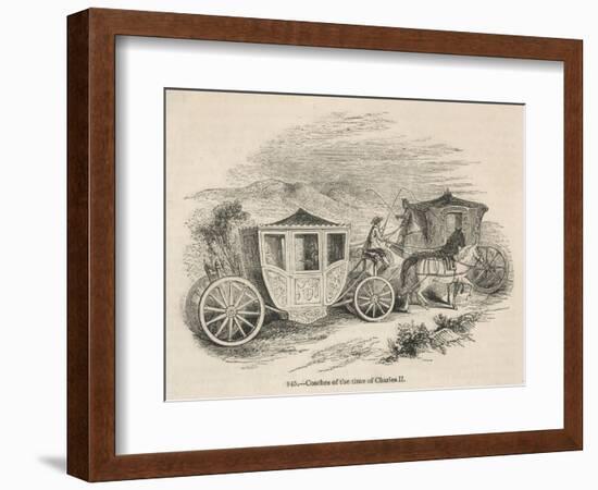 Horse-Drawn Coaches from the Time of Charles II-null-Framed Art Print