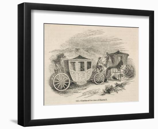 Horse-Drawn Coaches from the Time of Charles II-null-Framed Art Print