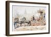 Horse Drawn Decorated Wagon Carrying Professional Musicians, 16th Century, 1886-Armand Jean Heins-Framed Giclee Print